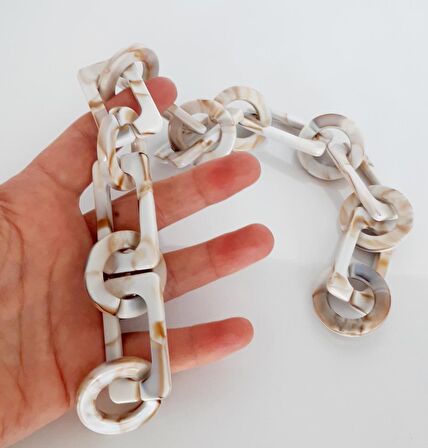 40 Cm Akrilik Zincir Taba Tonlu