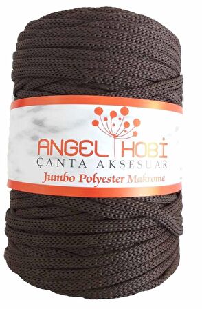 Koyu kahve renk 5 mm jumbo polyester makrome NO:20