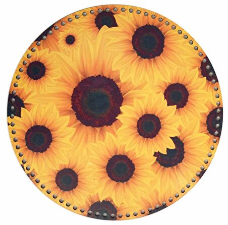 35 Cm Çapında Resimli Ahşap Tepsi Tabanı NO:12