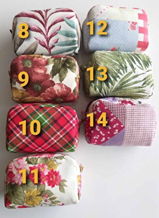 Küçük Jumbo Boy Desenli El İşi Hobi Çantası Organizer No14