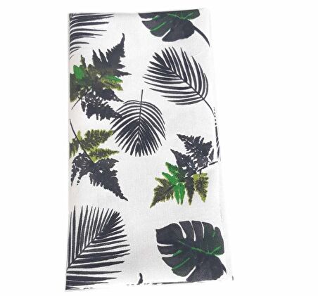 90x50 cm Duck Kumaş Astarlık Farklı Yaprak Desen