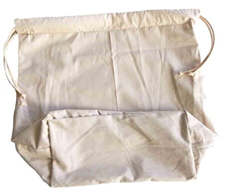 Örgü Çantaya Hazır Astar Tabanlı Büzgülü 22x12cm Bej
