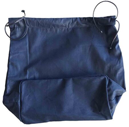 Örgü Çantaya Hazır Astar Tabanlı Büzgülü 22x12cm Lacivert