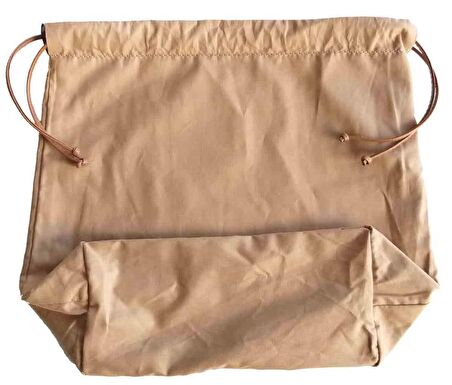 Örgü Çantaya Hazır Astar Tabanlı Büzgülü 22X12Cm Sütlü Kahve