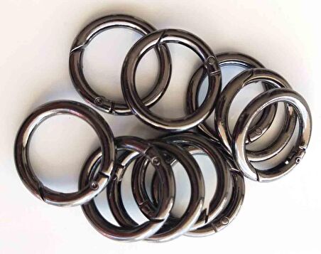 10lu 2.5 cm Füme Renk Yaylı Halka Örgü Çanta İçin