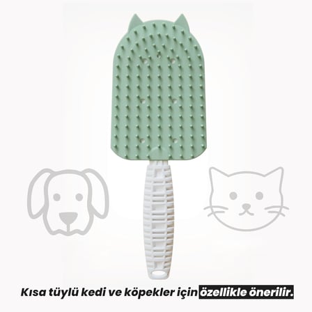 Silikon Tüy Toplayıcı Tarak, Kedi Tarağı, Kedi Fırçası, Evcil Hayvan Bakım Tarağı, Tüy Temizleme Fırçası, Evcil Hayvan Tüyü Toplayıcı, (yeşil)