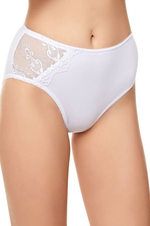 Belinay 018 Dantel Ayrıntılı Bayan Külot Beyaz XL