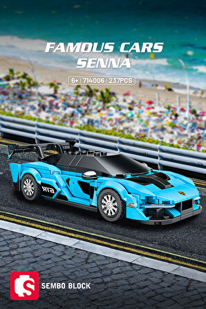 Sembo Block Famous Cars Senna 237 Parça yapı blokları Lego ile uyumlu (714006)