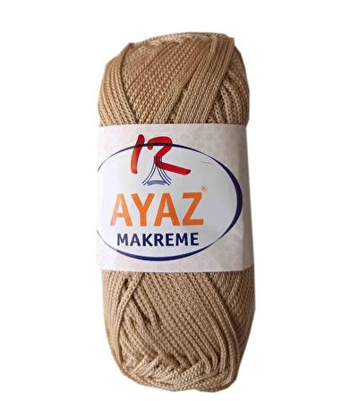 100 Gram Polyester Makrome No:12 Açık Vizon