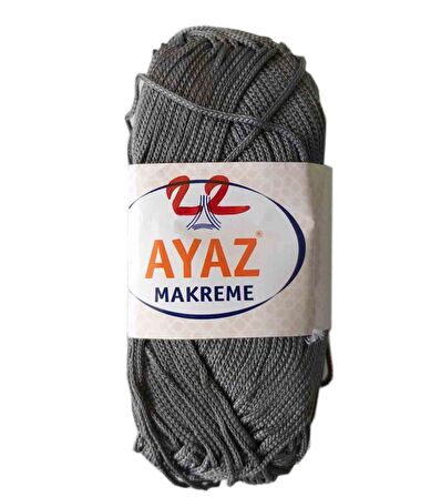100 Gram Polyester Makrome No:22 Koyu Gri