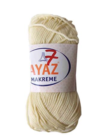 100 Gram Polyester Makrome No:7 Krem