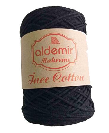 Aldemir İnce Pamuk Makrome Siyah No:5