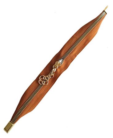 Stoplu Fermuar Light Gold Metal 35 cm