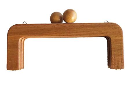 20 cm Tam Ahşap Koyu Renk Çanta Bursu Ahşap Toplu