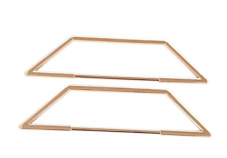 Piramit Taban Model Light Gold Metal Çanta Sapı