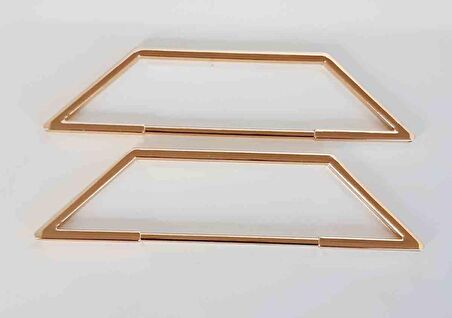 Piramit Taban Model Light Gold Metal Çanta Sapı