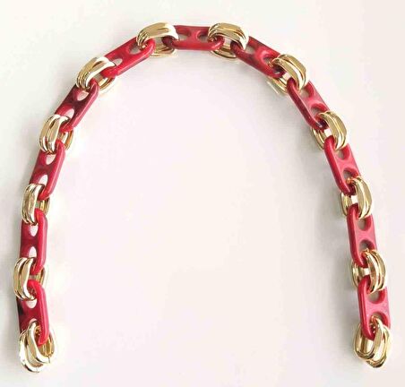 Akrilik Zincir 42 cm Köprü Model Kırmızı Renk No12