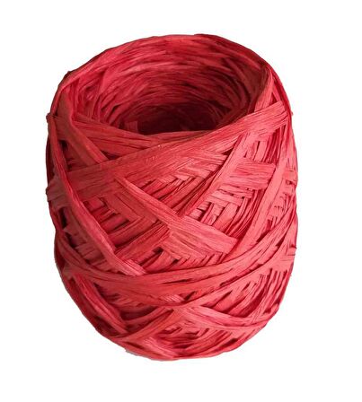 Sarılmış Rafya Kırmızı Renk 100 Gr