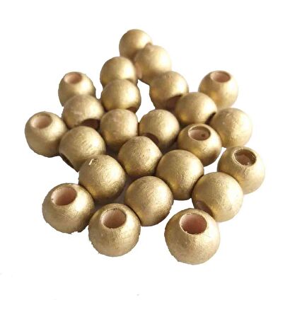 20 Gr Gold Renk Ahşap Boncuk