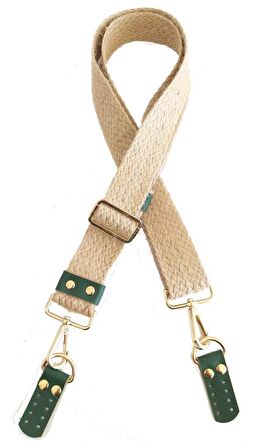 jüt kolon çanta sapı 120x4 cm Lihgt Gold Metalli