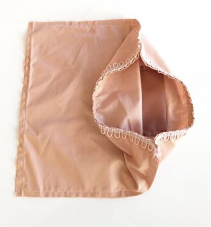 Fermuarsız 28X28 Cm Dikilmiş Astar Sütlü Kahve