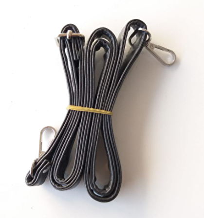 Koyu Gri 125x2 cm çanta sapı sürgütlü Gümüş metal