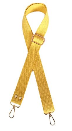 Hardal Sarı Pamuklu kolon ayarlamalı çanta sapı