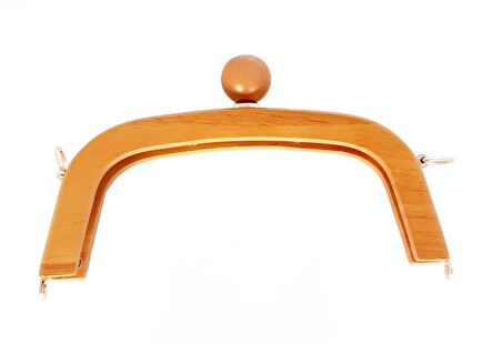 21 Cm Metalli Ahşap Burs Koyu Renk