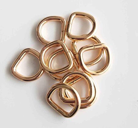 10lu Light Gold 2 cm D Halka