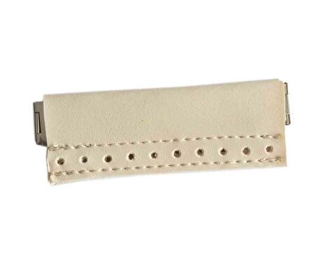 Derili Mini Metal Çanta Ağzı Krem 9x3 cm