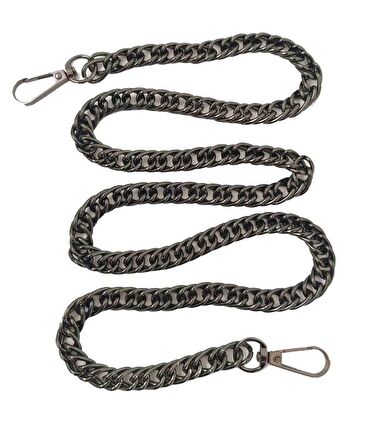  Çift Halkalı Füme Renk Çanta Zinciri Kancalı (120 cm)