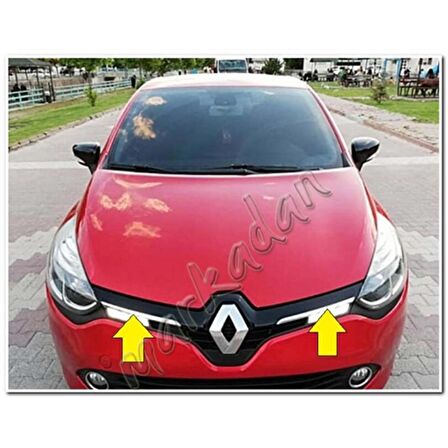 Renault Clio 4 Krom Ön Panjur 2012-2017 2 Parça Paslanmaz Çelik