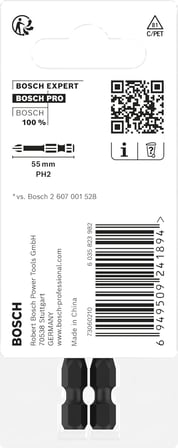 Bosch 2x PRO Phillips Impact Uç, PH2, 55 mm, 2 parçalı