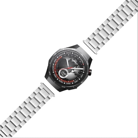 Huawei Watch GT 5 46 mm/GT5 Pro ile Uyumlu Kayış, Paslanmaz Çelik Kayış [Aşınmaya Dayanıklı] [Şık] Yedek Kayış, Gümüş, für Huawei Watch GT 5 46mm/GT5 Pro, Klasik