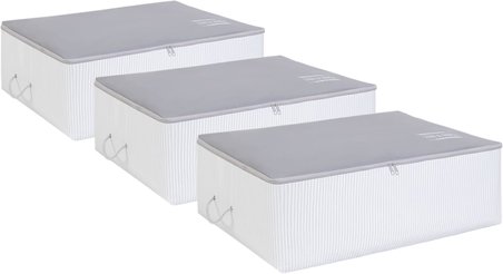 3'lü Büyük Boy Gri Renk Stuff &amp; Things Baza Altı Hurç Set