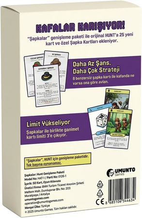 Hunt - Şapkalar 25 Kartlık Genişleme Paketi