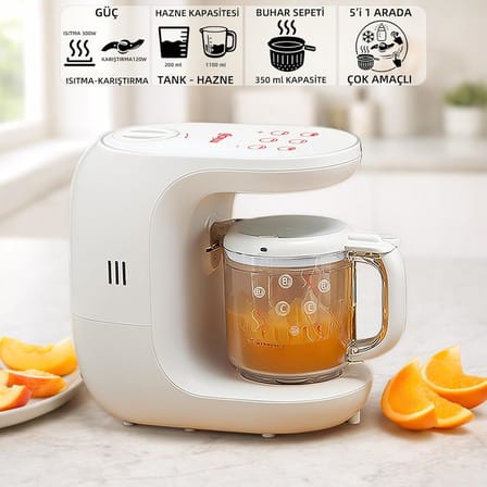 Baby Mix1 Çok Fonksiyonlu Mikser Bebek Maması Buharlı Pişirici