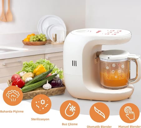 Baby Mix1 Çok Fonksiyonlu Mikser Bebek Maması Buharlı Pişirici