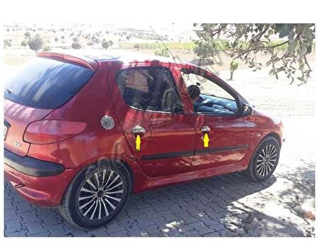 Peugeot 206 Krom Kapı Kolu 1998-2012 4 Kapı Paslanmaz Çelik