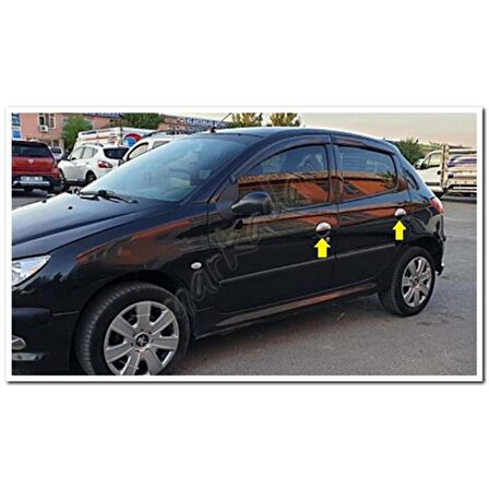 Peugeot 206 Krom Kapı Kolu 1998-2012 4 Kapı Paslanmaz Çelik