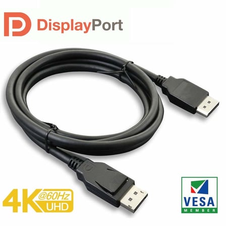 DP 1.2 VESA Sertifikalı Displayport Kablo 4K@60Hz, 2K@165Hz, 1080P@240Hz, 1080P@165HZ, 1080P@144Hz - 1.8m (ENTDP1218)