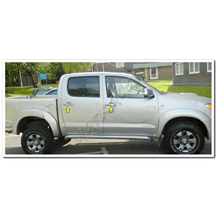 Toyota Hilux Krom Kapı Kolu 2006-2014 4 Kapı Paslanmaz Çelik