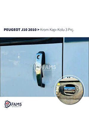 Peugeot J10 Krom Kapı Kolu 3 Parça 2010> Paslanmaz Çelik
