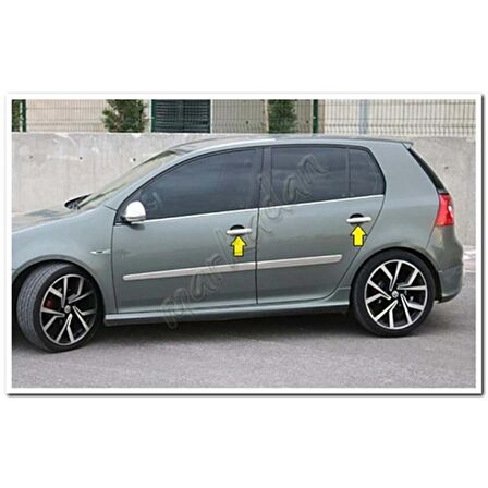 VW Golf 5 Krom Kapı Kolu 2004-2009 4 Kapı Paslanmaz Çelik