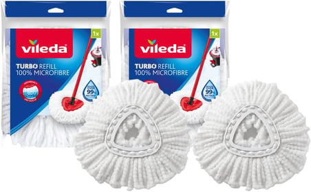 Turbo Classic mop yedek başlık, mikrofiber, beyaz, 2 adet
