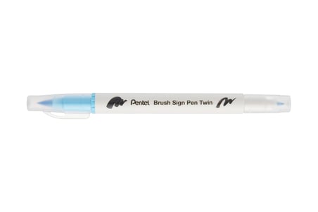 Brush Sing Pen Twin Çift Taraflı Fırça Uçlu Kalem MAVİ