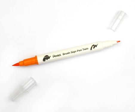 Brush Sing Pen Twin Çift Taraflı Fırça Uçlu Kalem MAVİ