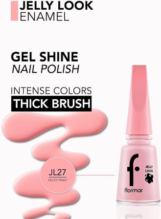 Jel Görünümlü Parlak Oje (PEMBE) - Jelly Look Nail Enamel - Jl27 Milky Pinky - 8690604282210