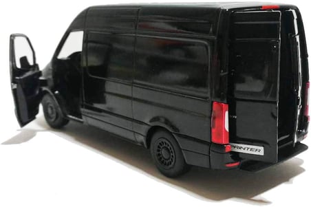 1:48 Die-Döküm 2020 Mercedes-Benz Sprinter Van Araba Modeli ile Kutusu Koleksiyonu Oyuncak (Siyah)