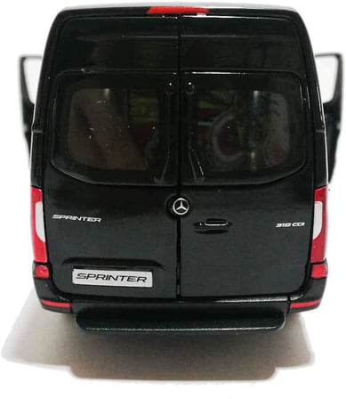 1:48 Die-Döküm 2020 Mercedes-Benz Sprinter Van Araba Modeli ile Kutusu Koleksiyonu Oyuncak (Siyah)